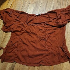 Women's Rust Off-Shoulder Top